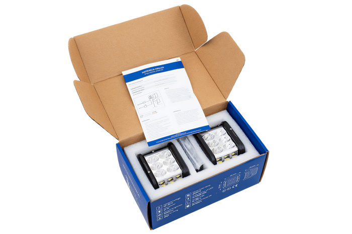 Két darabos LED munkalámpa szett, reflektorral TT TECHNOLOGY TT.13209 12xLED 2200lm