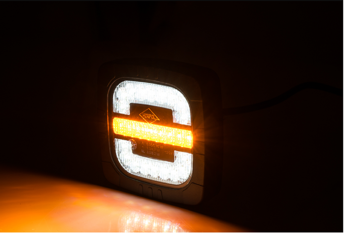 HORPOL ROCA LZD 2805 LED elülső lámpa 3 funkció univerzális tartóval