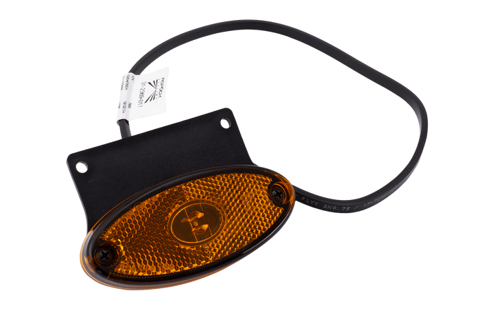 Két darabos ASPÖCK FLATPOINT II LED-es helyzetjelző lámpa szett, narancssárga, univerzális, tartóval