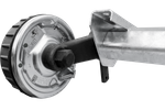 AL-KO EURO fékezett tengely pótkocsihoz/autószállítóhoz 1800kg 1800mm 2300mm 5x112