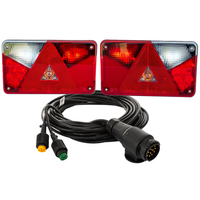 ASPÖCK LED hátsó lámpák + MANTES kábelköteg 7m 13-tűs