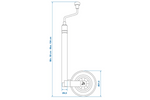 ProPlus 341510 nyomókerék 150kg 48mm 800-1040mm skálával