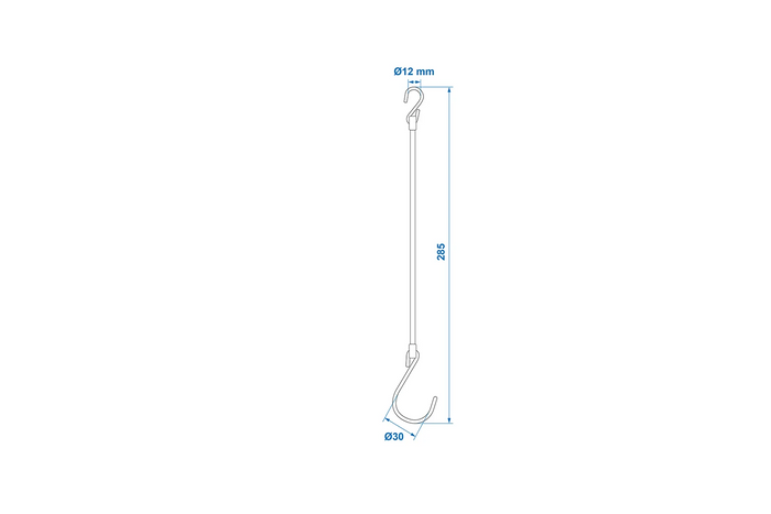Négy darabos biztonsági kábelkészlet kampókkal ProPlus 342130S, 285 mm hosszú