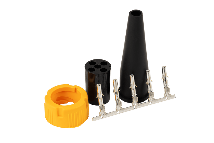 MANTES csatlakozó pótkocsi hátsó lámpáihoz bajonettzárral, 5 tűs, sárga, bal oldali