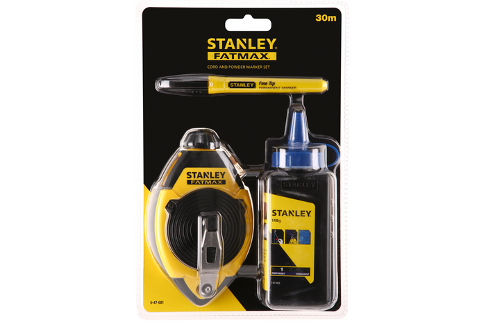 STANLEY FATMAX 0-47-681 jelölőkészlet, zsinór + kréta + filctoll