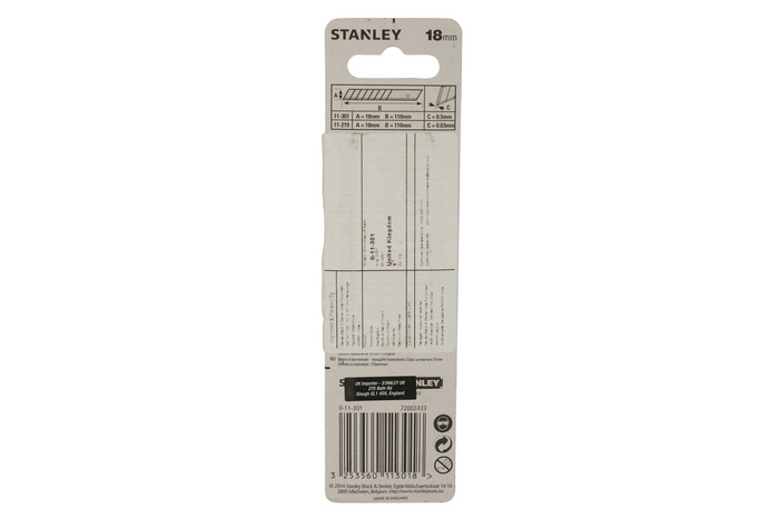 STANLEY letörhető pengék 18 mm-es pót késpengék 100 db