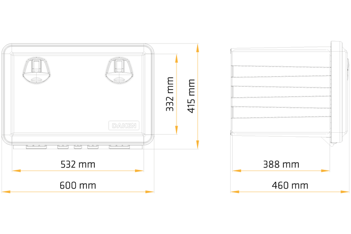 DAKEN 81104 JUST szerszámosláda 600x415x460mm 70l