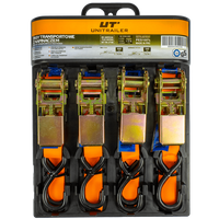 Négy darabos UNITRAILER 4m/25mm/0.68t szállítószalag-készlet feszítővel