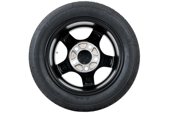 Erősített pótkocsi kerék KENDA GUMIABRONCS 195/50 R13C 104/102N ALUMÍNIUM FELNI STARCO fekete 6Jx13"H2 5x112 ET:30