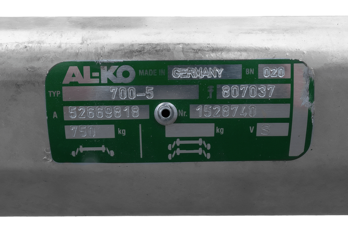 AL-KO OPTIMA fékezetlen pótkocsi tengely 750kg 1285mm 1620mm 4x100