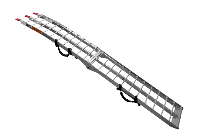 UNITRAILER ALR002 összecsukható rámpa alumínium pótkocsihoz 221cm 340kg hevederrel