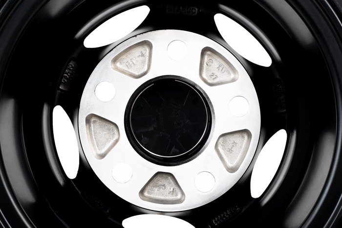 Erősített pótkocsi kerék KENDA GUMIABRONCS 195/55 R10C 98/96N ALUMÍNIUM FELNI STARCO fekete 6Jx10"H2 5x112 ET:-4