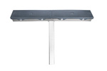 UNITRAILER lapos oldaltámasz, 59 cm hosszú, 40 cm magas, csónakutánfutóhoz, SZÜRKE