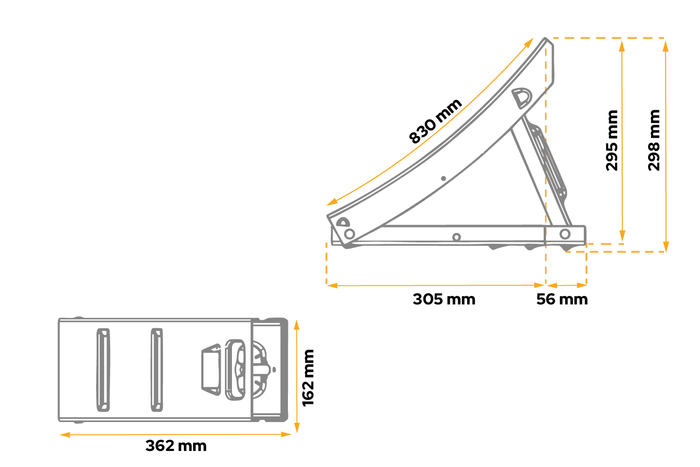 AL-KO kerékék H: 298 mm UK 800 fém összecsukható 