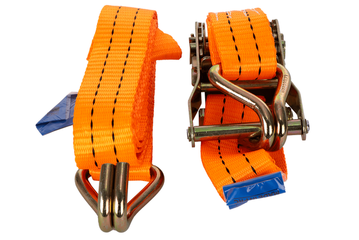 Négy darabos UNITRAILER 2m/35mm/2t narancssárga szállítószalag szett feszítővel
