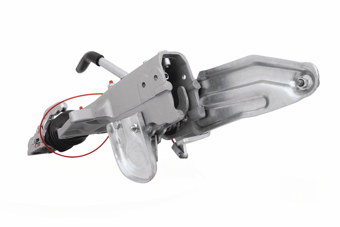 KNOTT KFG30A ráfutószerkezet K35A vonóhoroggal 3000 kg-os pótkocsihoz V-típusú vonórúddal