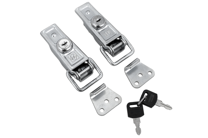 Oldalsó kampókészlet WINTERHOFF BVS 60-1 + BVSG 60-A rögzítőkkel, komplett pótkocsi oldalzár kulccsal