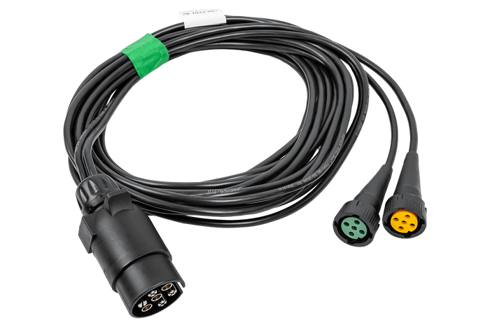 ASPÖCK 58-1022-087 elektromos szerelésű utánfutó kábelköteg 4,5 m 7 tűs bajonettzáras csatlakozó 2x5 tűs