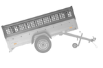 Hálós oldalak az UNITRAILER GARDEN TRAILER 230 KIPP pótkocsihoz