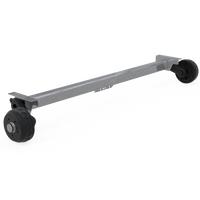 KNOTT VGB13M fékezett tengely pótkocsihoz/autószállítóhoz 1350kg 1000mm 1370mm 5x112