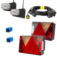 Lámpakészlet: ASPÖCK hátsó lámpák + ASPÖCK oldalsó helyzetjelző lámpák + MANTES 5,2 m-es 7 tűs kábelköteg + gyorscsatlakozók