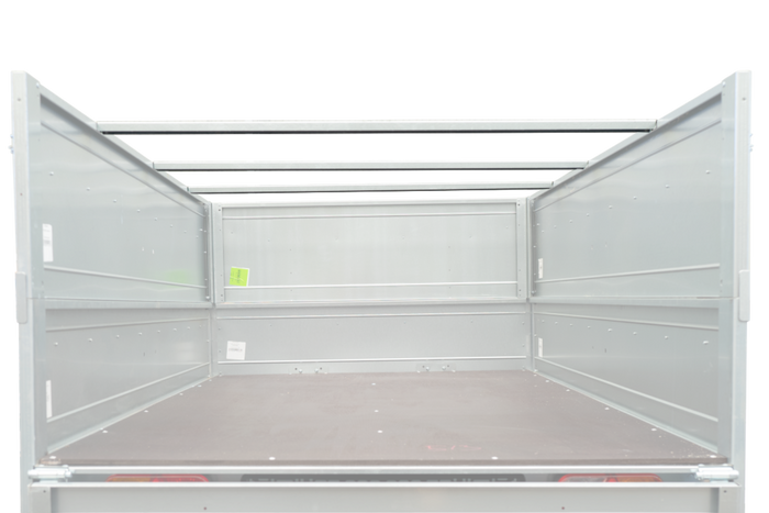 H-0 lapos alváz ponyvaborítással az UNITRAILER GARDEN TRAILER 200 KIPP pótkocsihoz