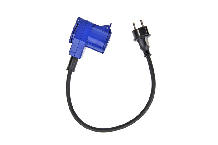 Adapter Schuko dugóval CEE derékszögű csatlakozóhoz + Schuko aljzathoz Proplus 373528 kábel 40cm