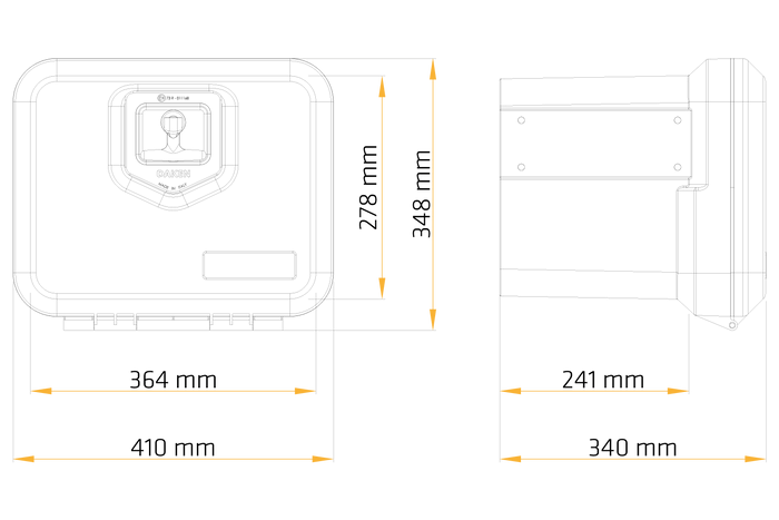DAKEN 81000 WELVET szerszámosláda 410x348x340mm 28,8l