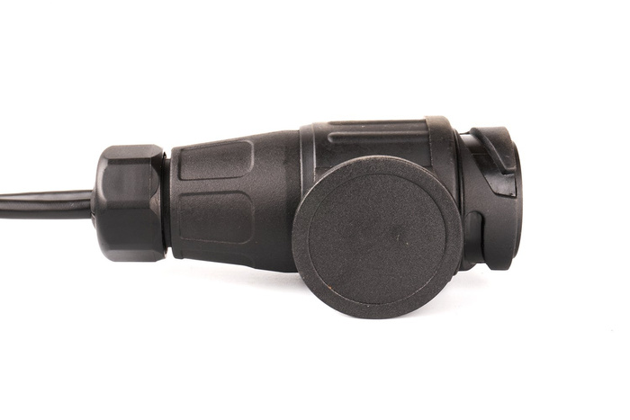 MANTES elektromos szerelés, utánfutó kábelköteg, 5,5 m, 13 tűs csatlakozó, 2x 5 tűs bajonettzár