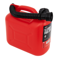 5 literes HERMON műanyag kanna tölcsérrel, piros