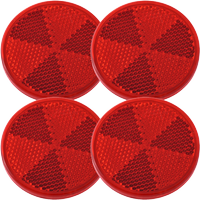 DOBPLAST 60 mm-es, öntapadós, piros reflektorok, 4 db-os készlet