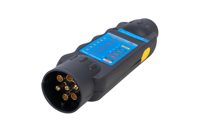 7 tűs pótkocsi csatlakozóaljzat-teszter