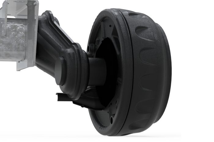 KNOTT VGB13M fékezett tengely pótkocsihoz/szállítóhoz 1350kg 900mm 1350mm 5x112
