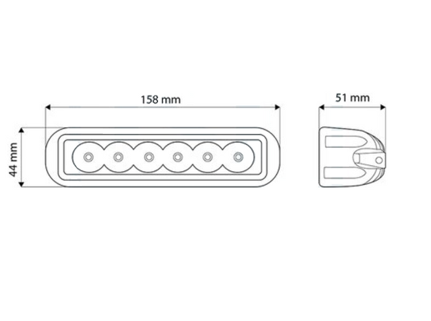 LED munkalámpa reflektorral TT TECHNOLOGY TT.13218F 6xLED 900lm