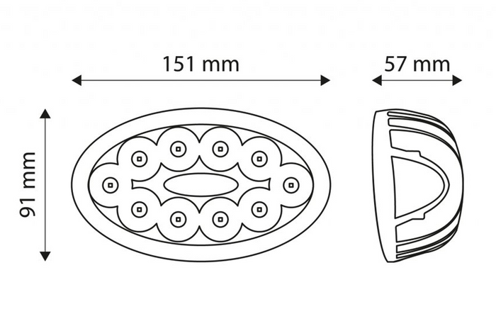 LED munkalámpa reflektorral TT TECHNOLOGY TT.13230 10xLED 30W 2400lm