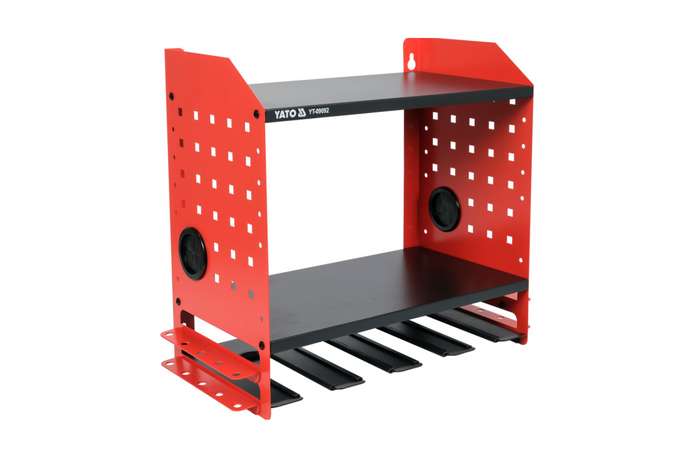 YATO YT-09092 műhelypolc fém polc elektromos szerszámokhoz 465x405x225mm