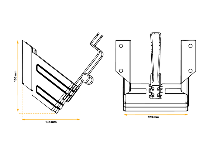 E36 kerékfék LOKHEN rögzítőkonzollal, magasság: 147 mm