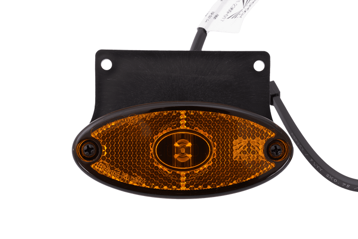 Két darabos ASPÖCK FLATPOINT II LED-es helyzetjelző lámpa szett, narancssárga, univerzális, tartóval