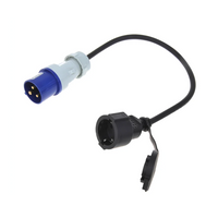 CEE dugóval és Schuko aljzattal ellátott adapter 16A 230V védőérintkezővel ProPlus 373530 40cm kábellel