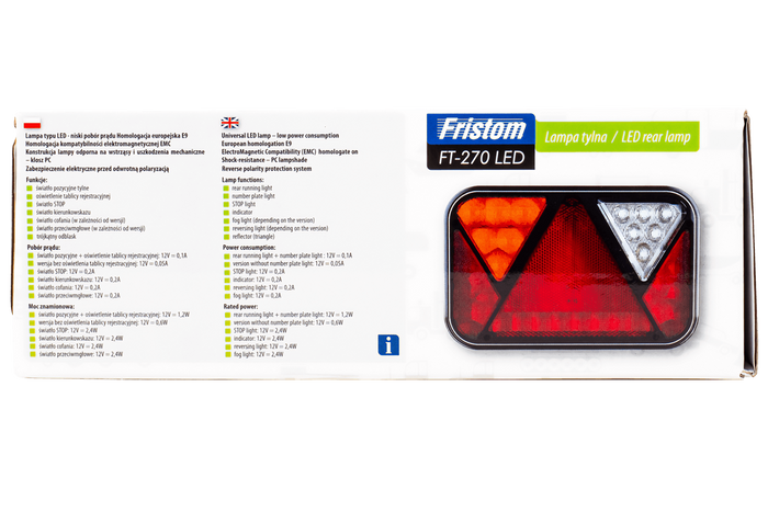 FRISTOM FT-270 LED CANBUS hátsó lámpa 6 funkciós jobb oldali