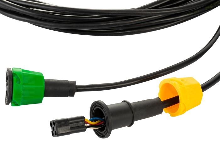 MANTES elektromos szerelés, utánfutó kábelköteg, 3,8 m, 7 tűs csatlakozó, bajonettzár, AJ.BA, 2x 5 tűs