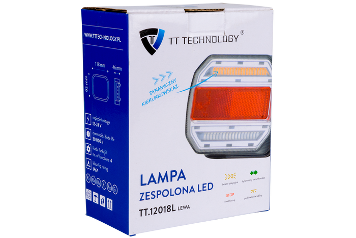 TT TECHNOLOGY TT.12018L LED hátsó lámpa 4 funkciós bal