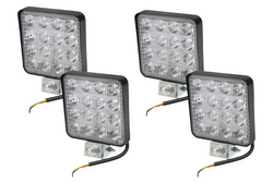 Négy darabos LED munkalámpa szett, reflektorral, HERMON EL042, 16xLED, 3840lm
