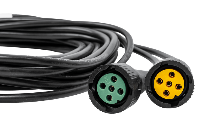 ASPÖCK 58-1022-087 elektromos szerelésű utánfutó kábelköteg 4,5 m 7 tűs bajonettzáras csatlakozó 2x5 tűs