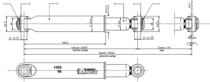 KNOTT lengéscsillapítók pótkocsi tengelyekhez 750-1800 kg-os teherbírással, egyes és tandem tengelyekhez