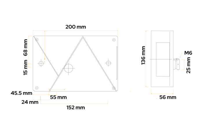 ASPÖCK Multipoint IV hátsó lámpa 6 funkciós bal oldali