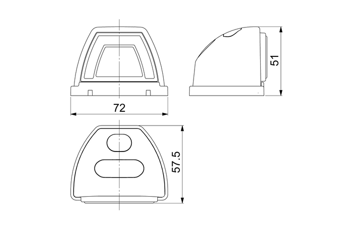 HORPOL LZD 3088 LED első lámpa 2 funkció univerzális