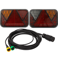 FRISTOM LED hátsó lámpák + MANTES 5m-es 7 tűs kábelköteg