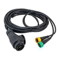 MANTES elektromos szerelés, utánfutó kábelköteg, 4m, 13 tűs csatlakozó, 2x5 tűs bajonettzár