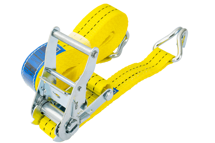 Négy darabos UNITRAILER 6m/35mm/2t sárga szállítószalag készlet feszítővel